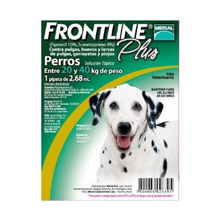 Frontline Plus Pipeta Para Perros De Hasta Kg De Peso Pet