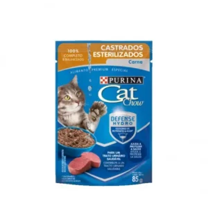 Cat Chow Pouch Esterilizados carne 85g